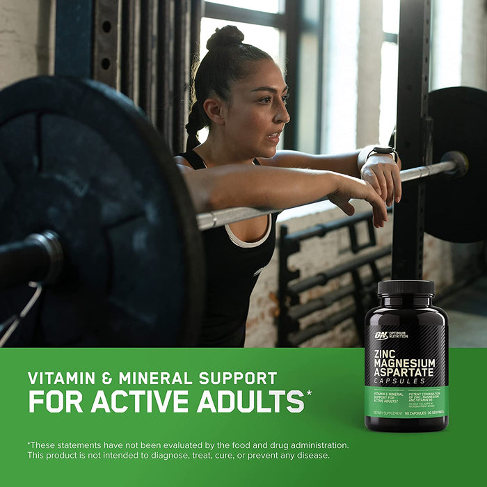 Optimum Nutrition ZMA Zinc Magnesium Aspartate, Muscle Recovery