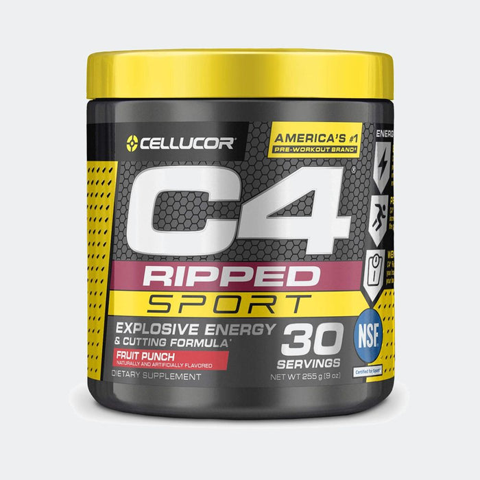 Cellucor C4 Ripped Sport Explosive Energy 30 Servings Pre Workout Powder