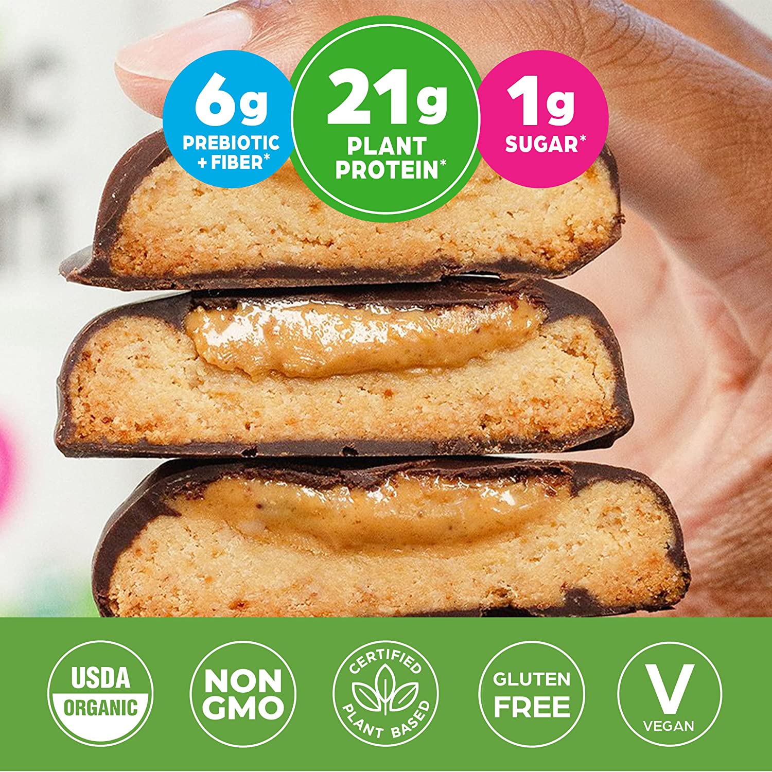 Orgain Organic Plant Based Protein Powder, Vegan 6g Prebiotic Fiber, 2lb