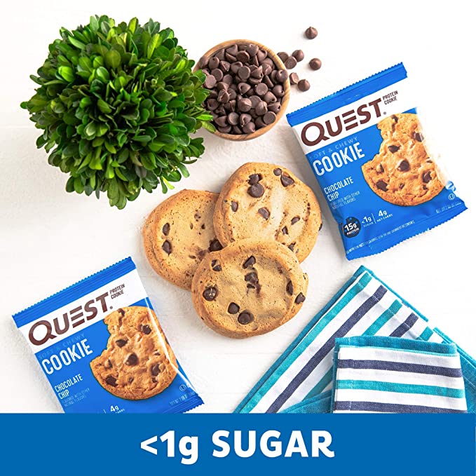 Quest Nutrition Protein Cookie 12 count, Soft and Chewy, 1g of sugar