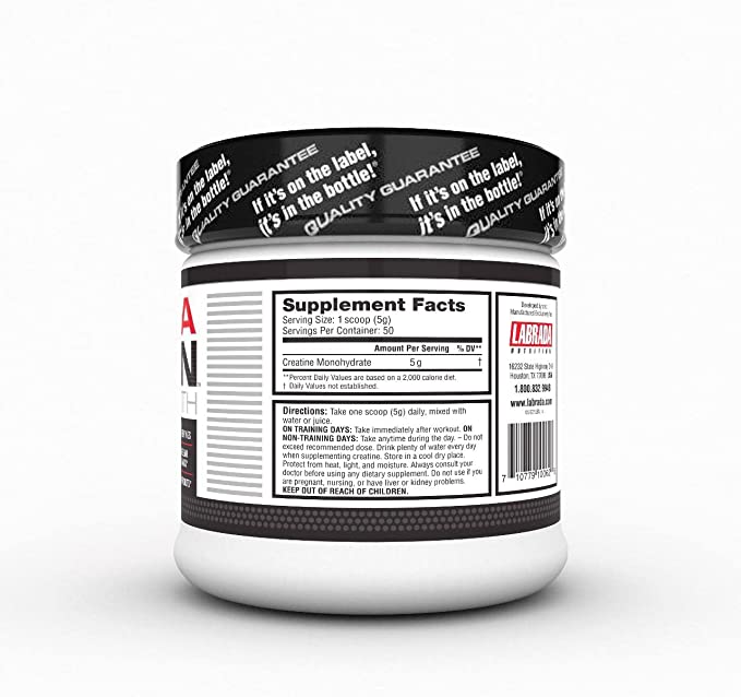 Labrada CreaLean 100% Creatine Monohydrate Powder, Increase lean Muscle Mass