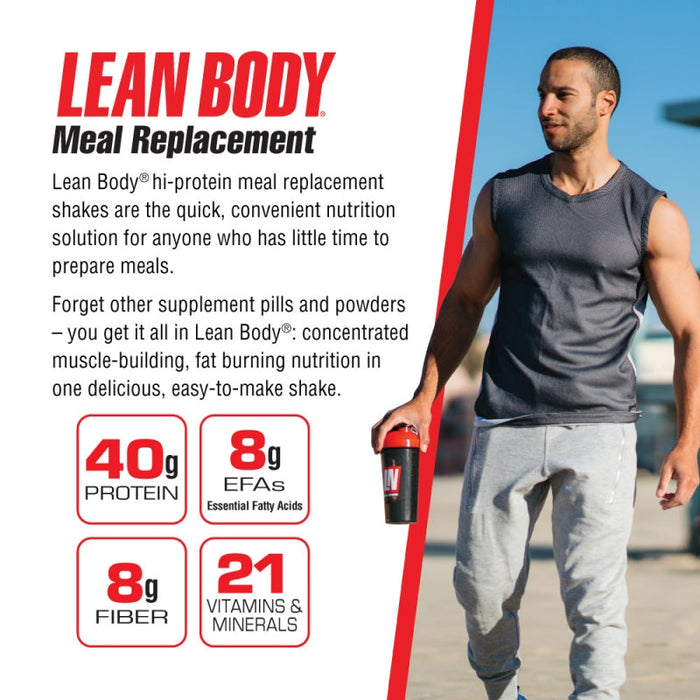 Labrada Lean Body 20 Packets Hi-Protein Meal Replacement Shake, 40g Protein