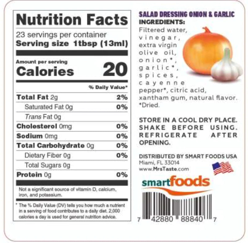 Mrs Taste Red Line Salad Dressing 300g Onion Garlic