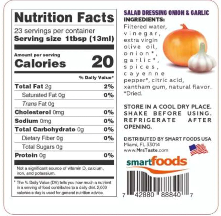 Mrs Taste Red Line Salad Dressing 300g Onion Garlic