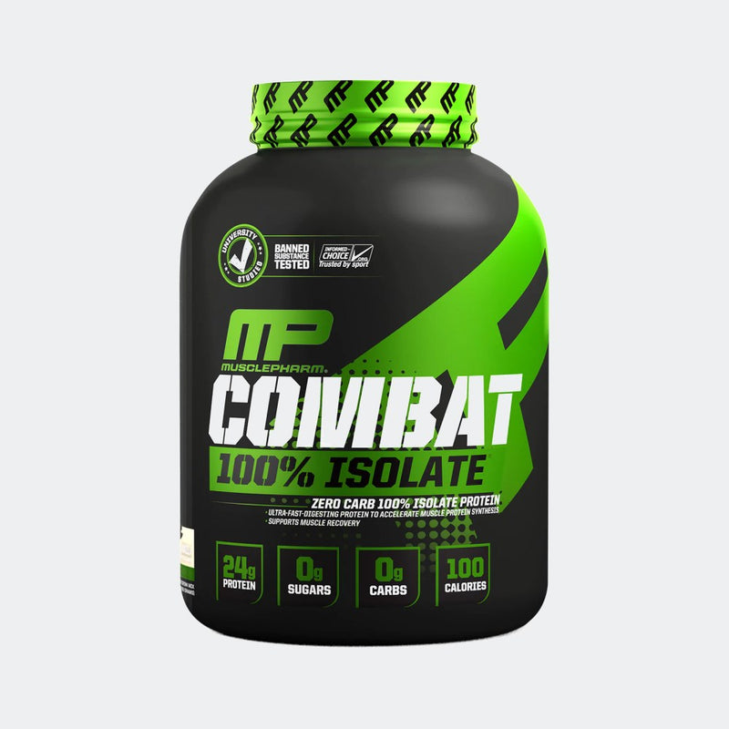 Muscle Pharm Combat 100% Isolate 5lb, Contains Zero Carbs and Zero Sugar