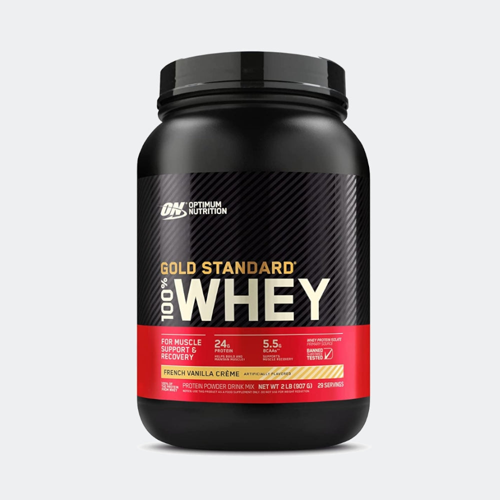 Optimum Nutrition 100% Gold Standard Whey + Blender Stainless Steel Shaker Bottle