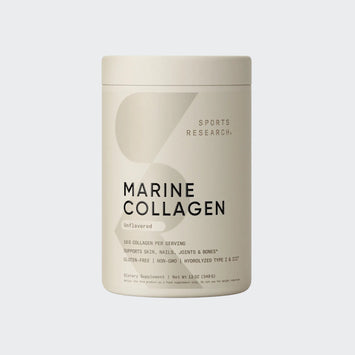 Sports Research Marine Collagen Peptides-Hydrolyzed Type 1 & 3 Collagen, 12oz - Beauty Collagen Supplement for Women & Men