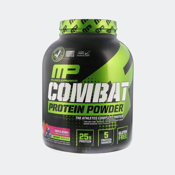 MusclePharm Combat Protein Powder 4lb, wpi Digests and Absorbs Rapidly