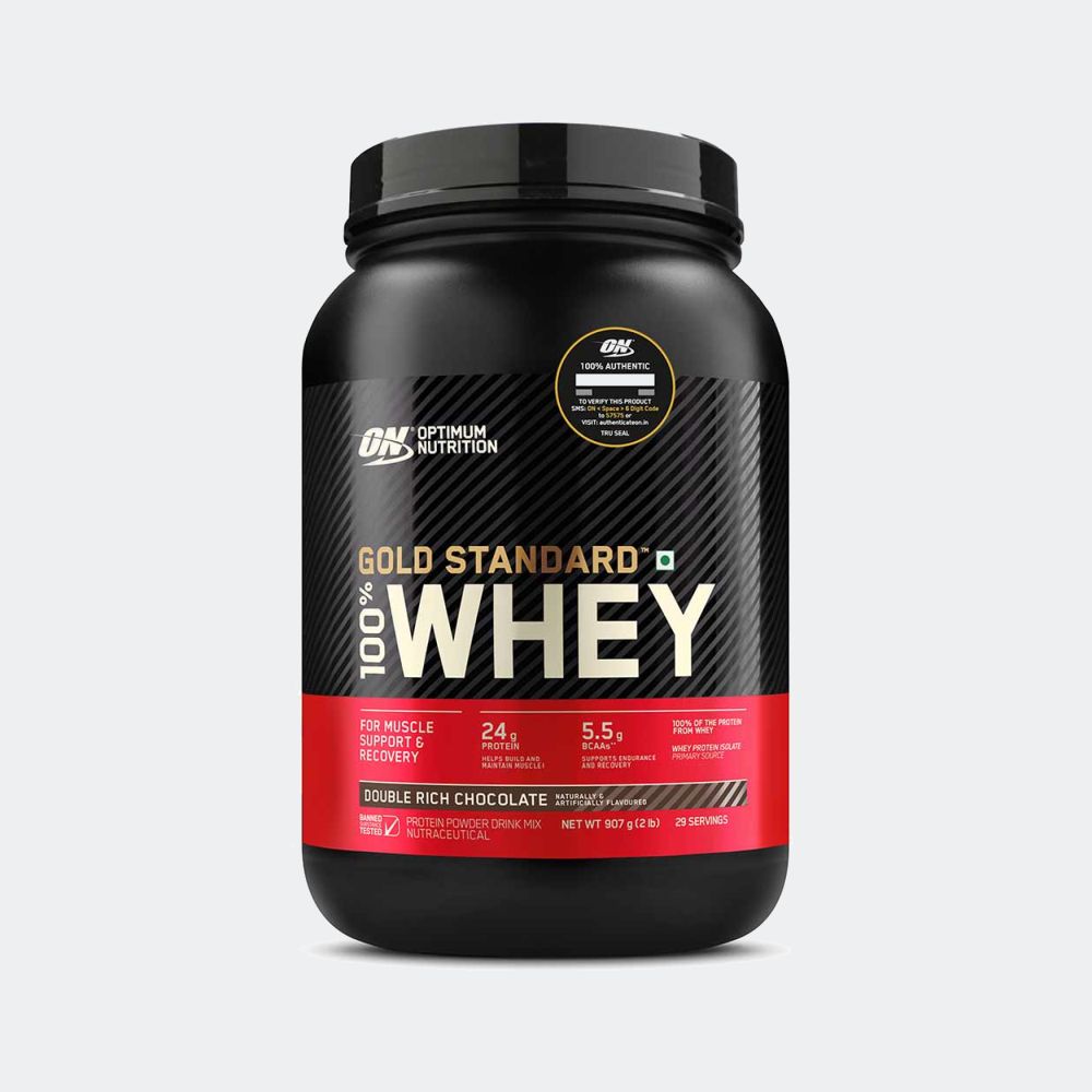 Optimum Nutrition 100% Gold Standard Whey + Blender Stainless Steel Shaker Bottle