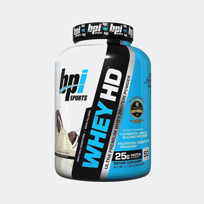 BPI Sports Whey HD Ultra Premium Protein Powder With 25g Protein Per Scoop