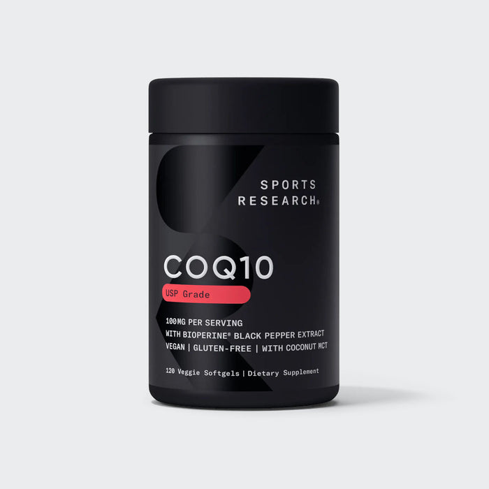 Sports Research CoQ10 Enhanced with Coconut Oil & Bioperine 120 Veg Capsules